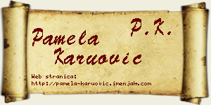 Pamela Karuović vizit kartica